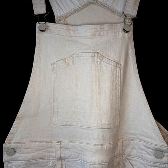 MOTHER Superior Overalls | Cream | Large | Wide Leg Denim - Picture 6 of 16